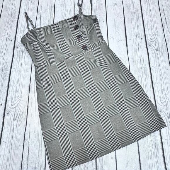Urban Outfitters Glen Plaid Mini Dress Size Small - Picture 2 of 4